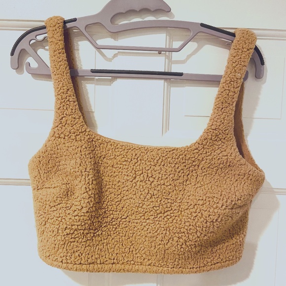 Gilly Hicks Other - Gilly Hicks Camel Brown Fleece Bralette – Size Small
